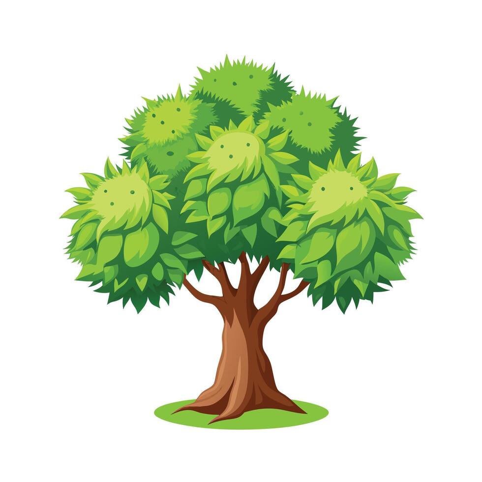 Beautiful Single Big Tree Illustration vector