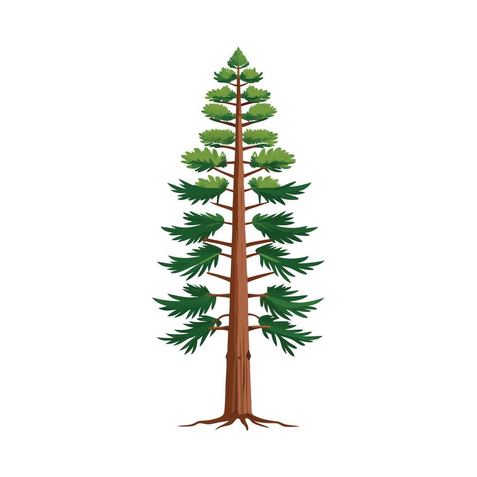 Beautiful Single Big Tree Illustration vector