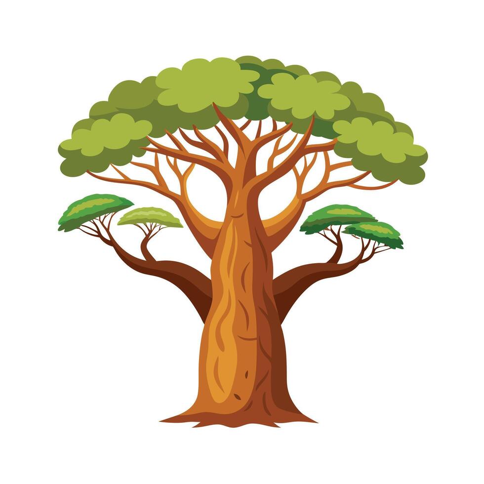 Beautiful Single Big Tree Illustration vector