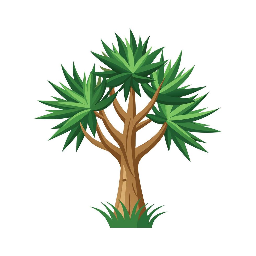 Beautiful Single Big Tree Illustration vector