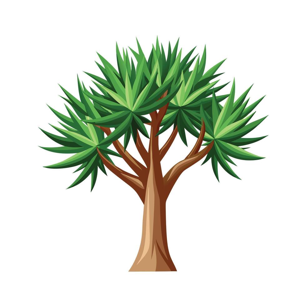 Beautiful Single Big Tree Illustration vector