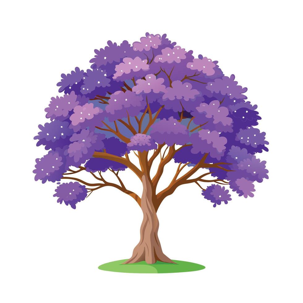 Beautiful Single Big Tree Illustration vector