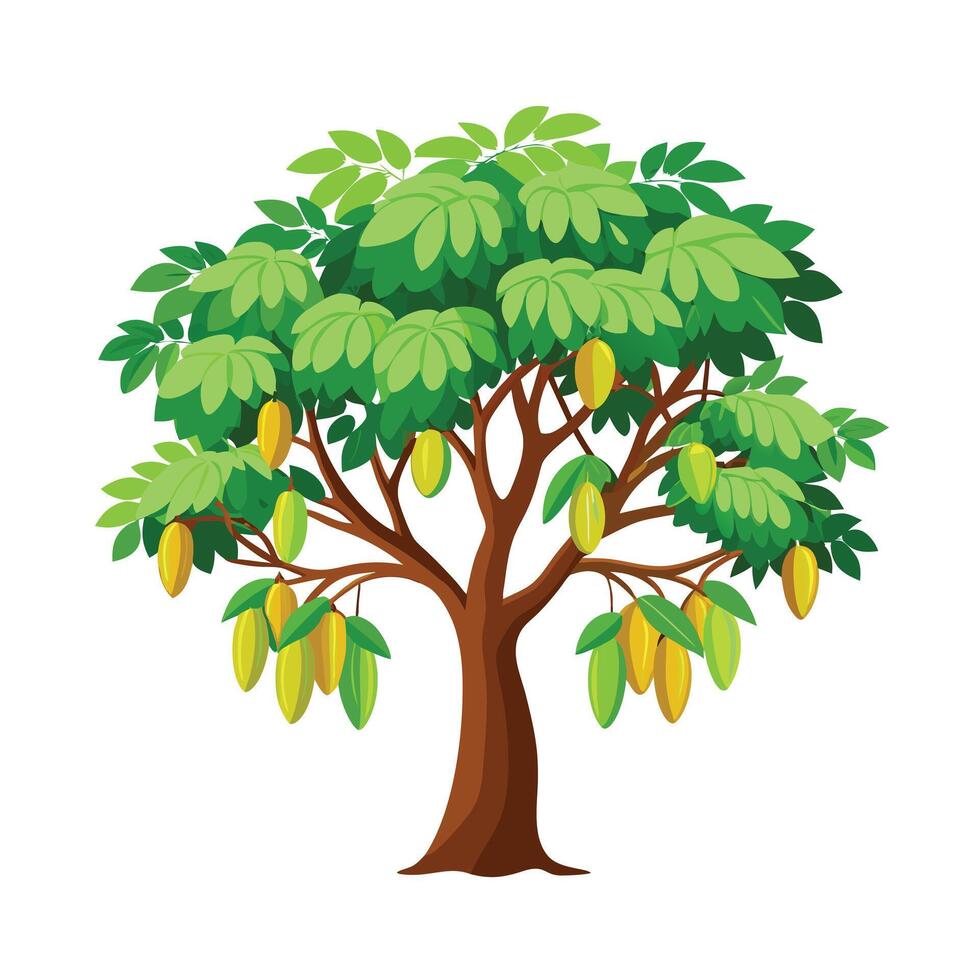 Beautiful Single Big Tree Illustration vector