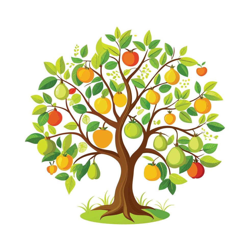 Beautiful Single Big Tree Illustration vector