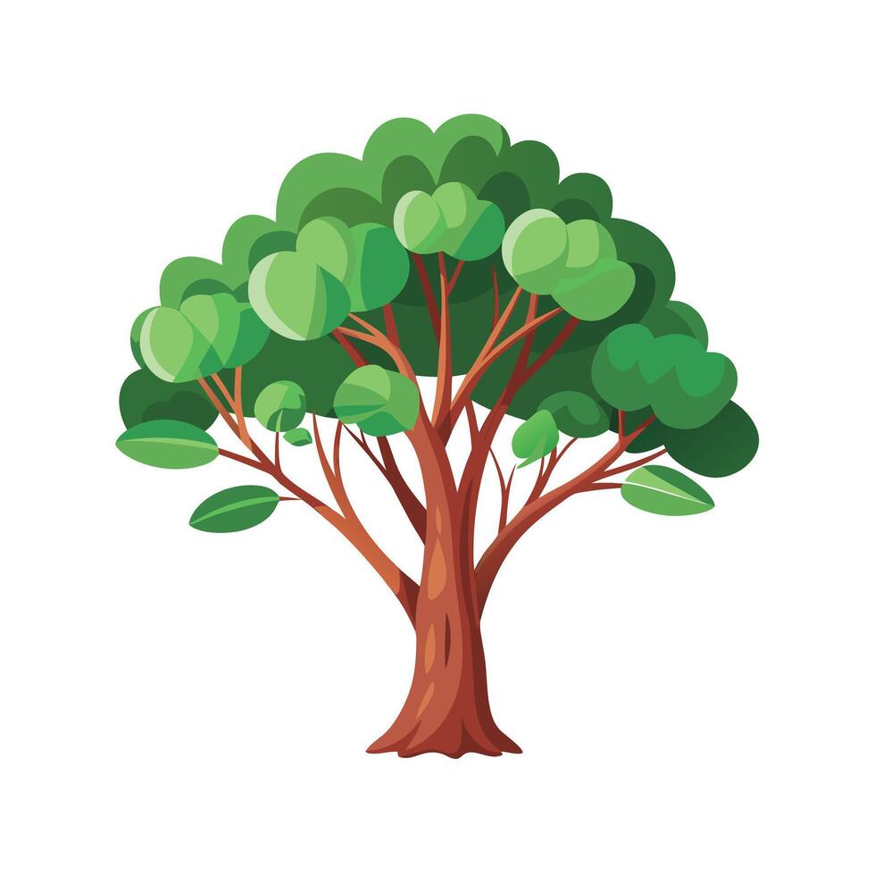 Beautiful Single Big Tree Illustration vector