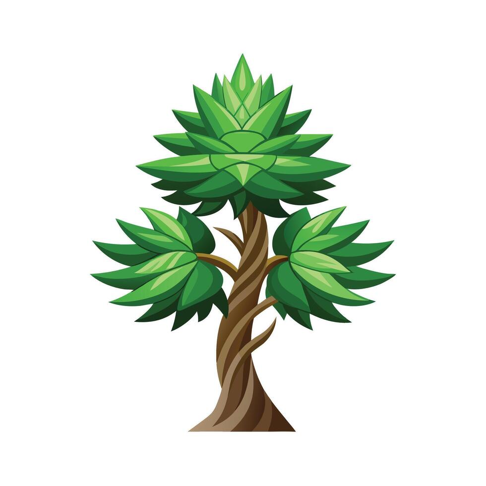 Beautiful Single Big Tree Illustration vector