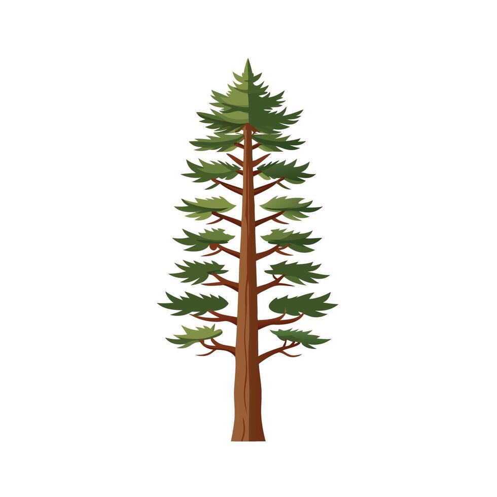 Beautiful Single Big Tree Illustration vector
