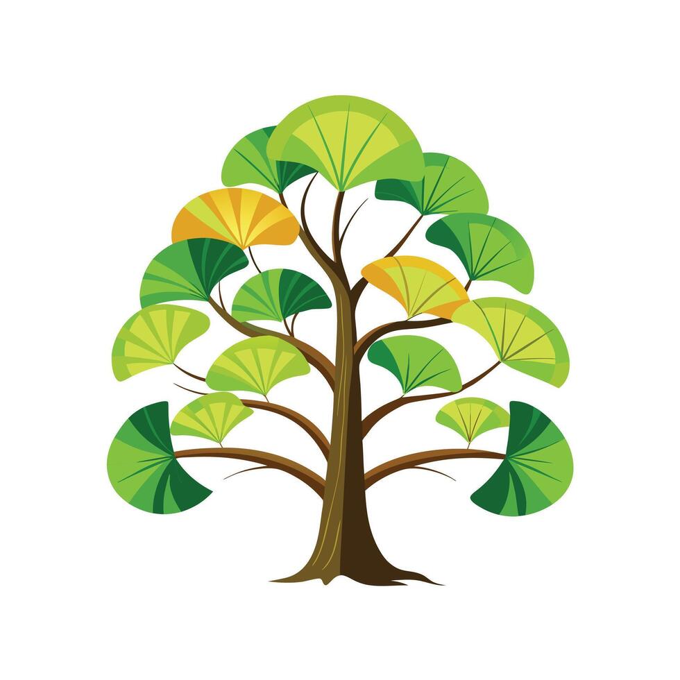 Beautiful Single Big Tree Illustration vector