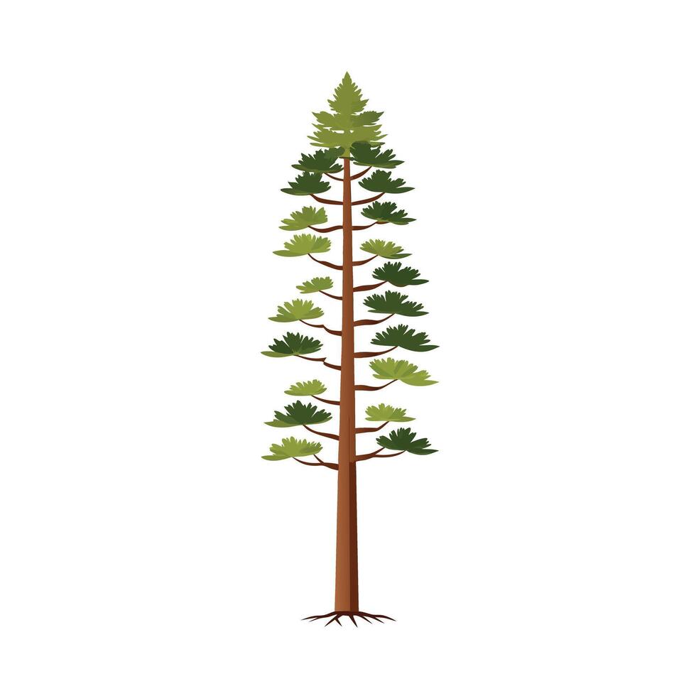 Beautiful Single Big Tree Illustration vector