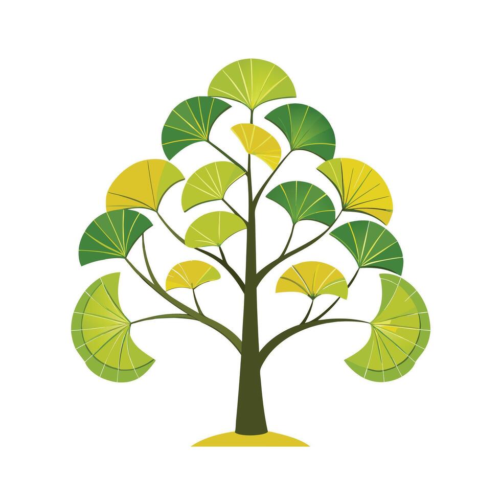 Beautiful Single Big Tree Illustration vector