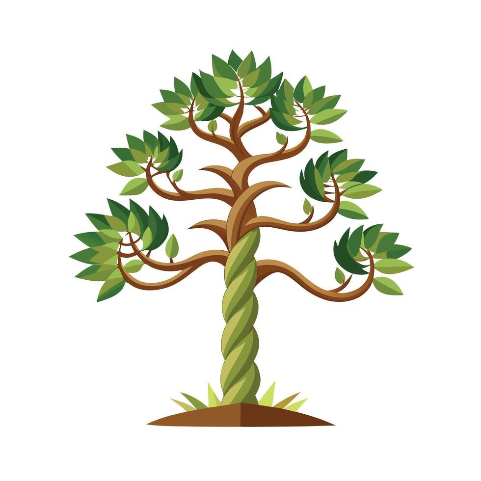 Beautiful Single Big Tree Illustration vector