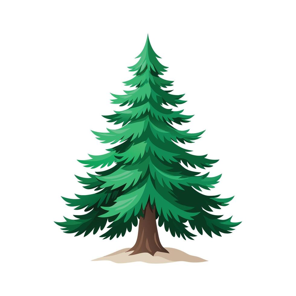 Beautiful Single Big Tree Illustration vector
