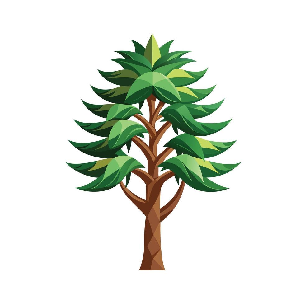 Beautiful Single Big Tree Illustration vector