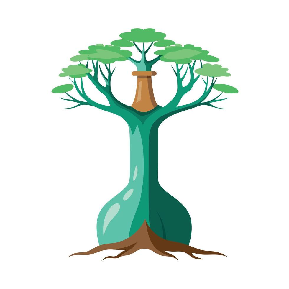 Beautiful Single Big Tree Illustration vector