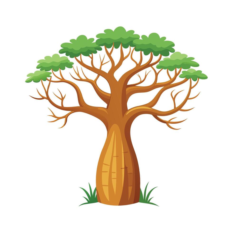 Beautiful Single Big Tree Illustration vector
