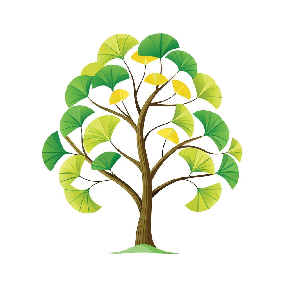 Beautiful Single Big Tree Illustration vector