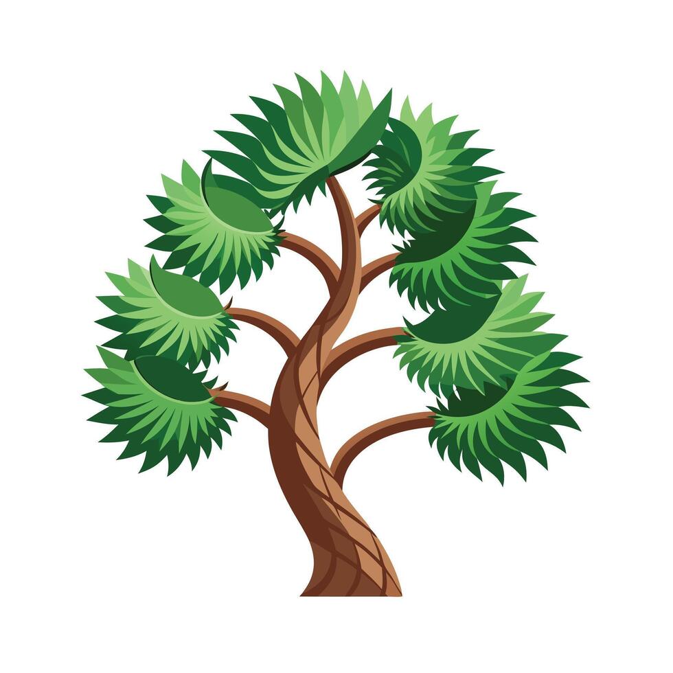 Beautiful Single Big Tree Illustration vector