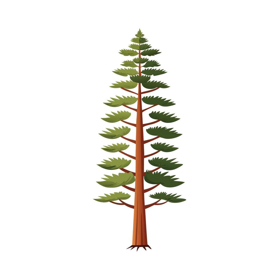 Beautiful Single Big Tree Illustration vector