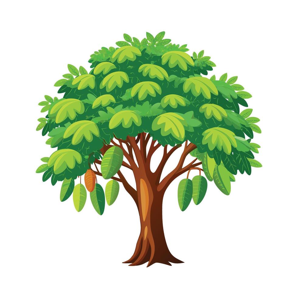 Beautiful Single Big Tree Illustration vector