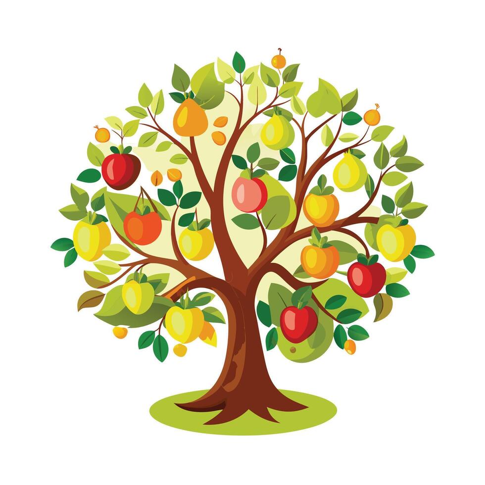 Beautiful Single Big Tree Illustration vector