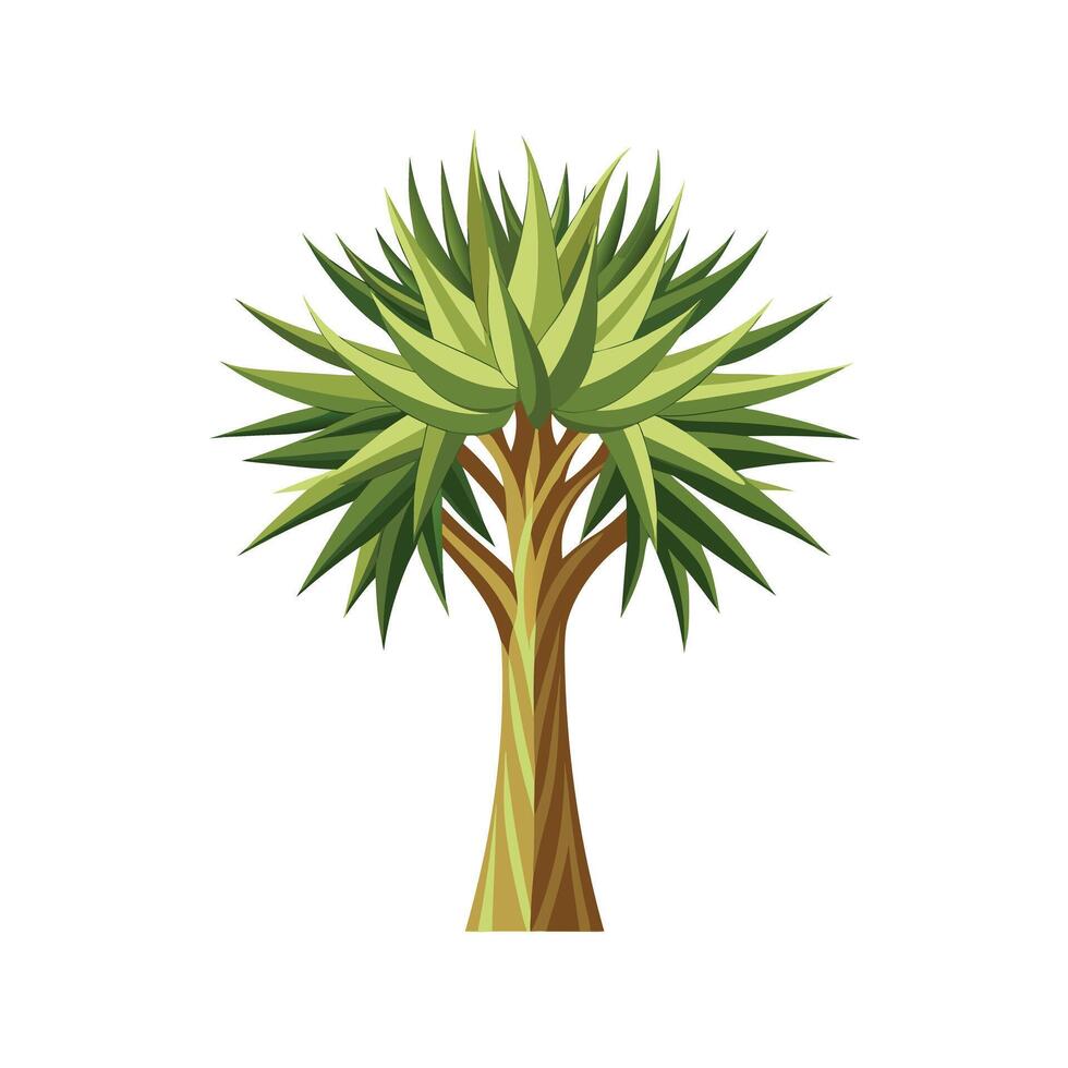 Beautiful Single Big Tree Illustration vector
