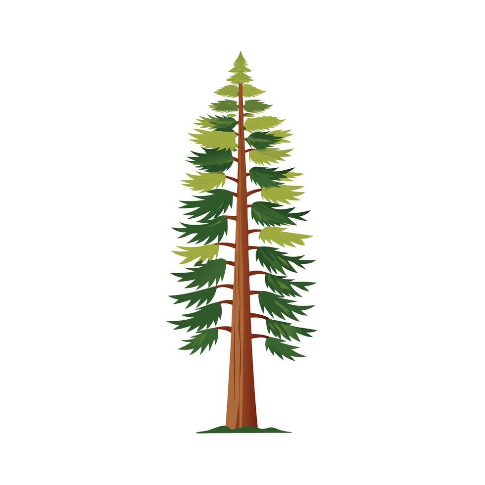 Beautiful Single Big Tree Illustration vector