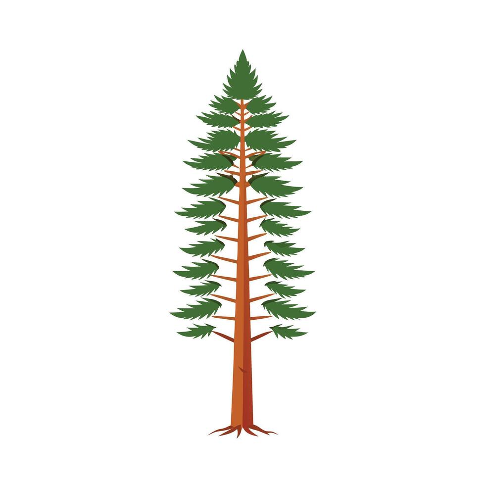 Beautiful Single Big Tree Illustration vector