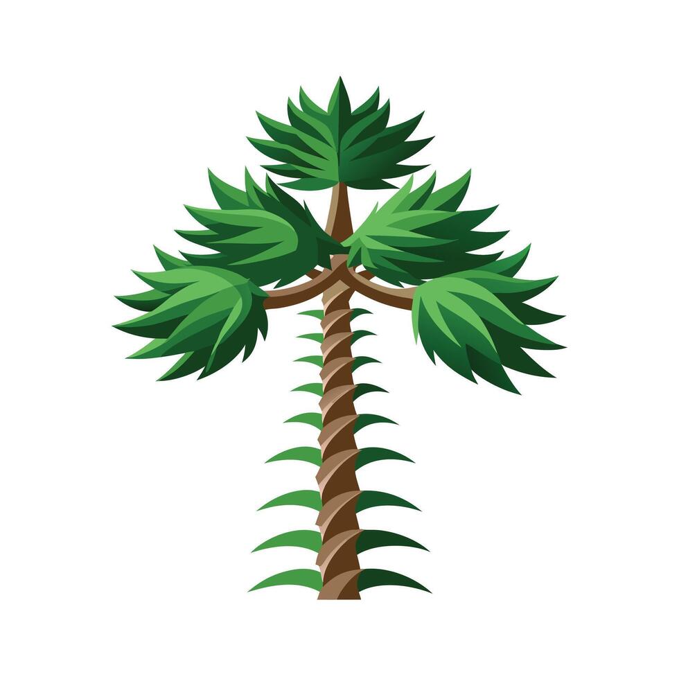 Beautiful Single Big Tree Illustration vector