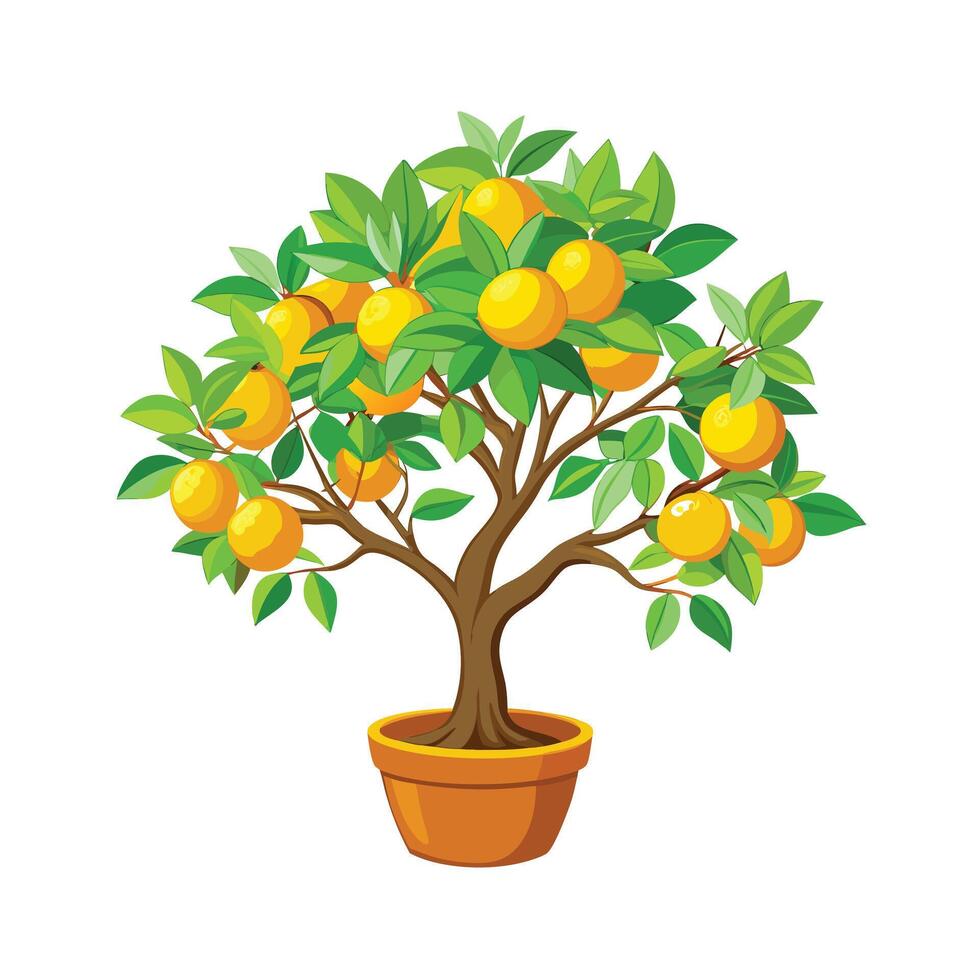 Beautiful Flowerpot Houseplant Illustration vector