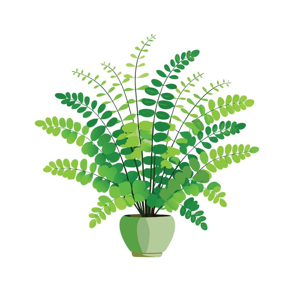 Beautiful Flowerpot Houseplant Illustration vector
