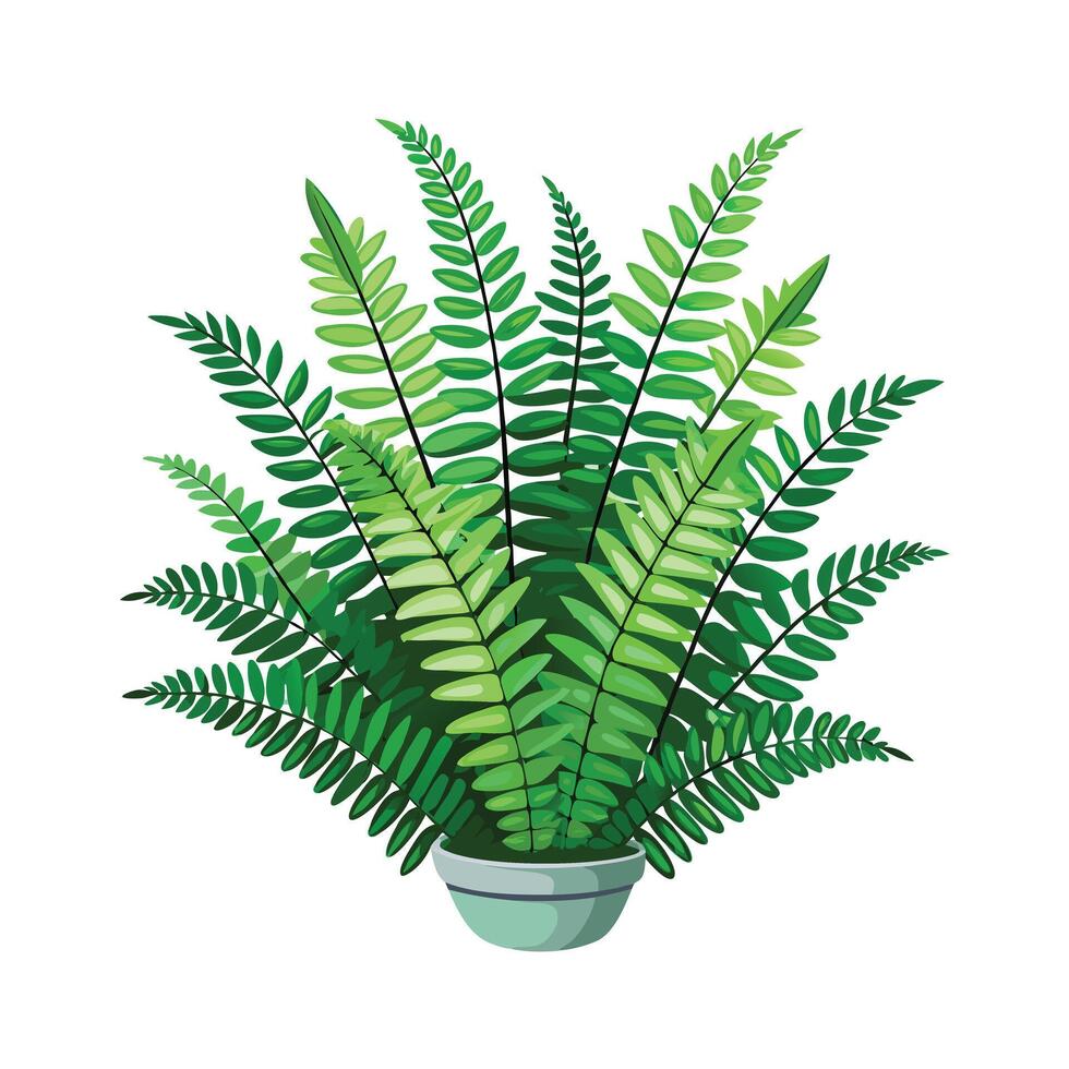 Beautiful Flowerpot Houseplant Illustration vector