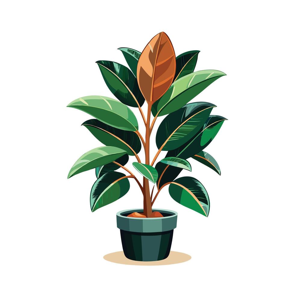 Beautiful Flowerpot Houseplant Illustration vector