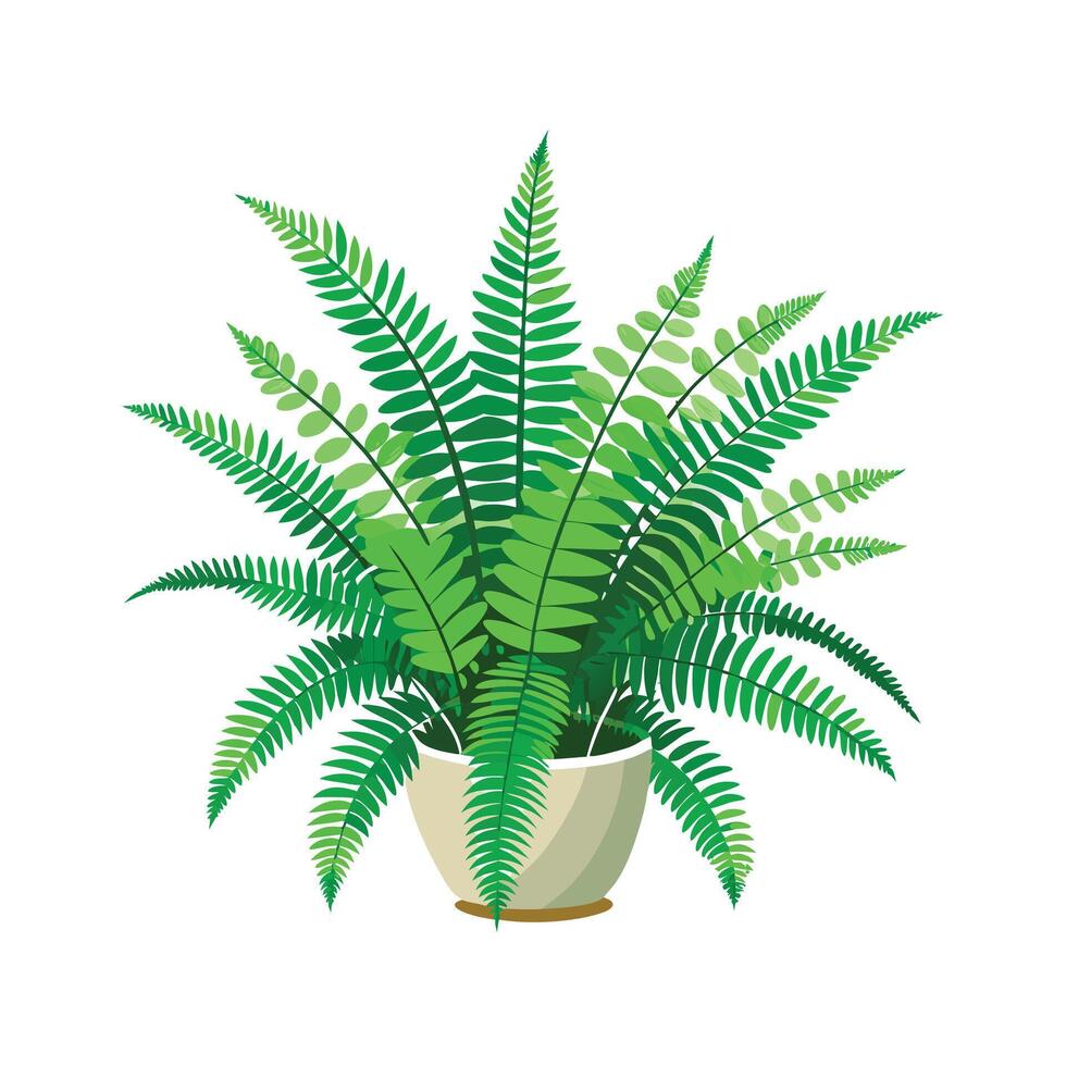 Beautiful Flowerpot Houseplant Illustration vector