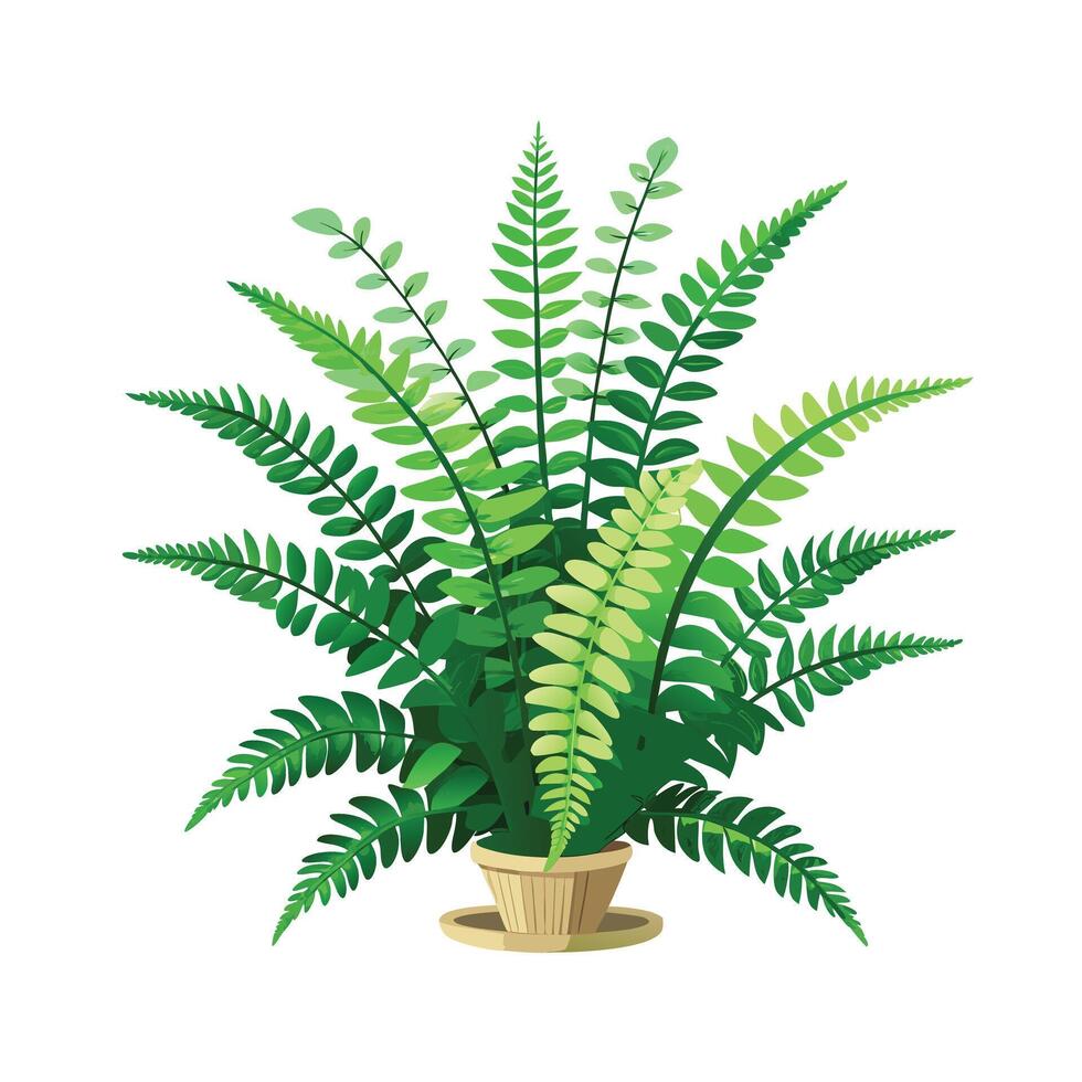 Beautiful Flowerpot Houseplant Illustration vector
