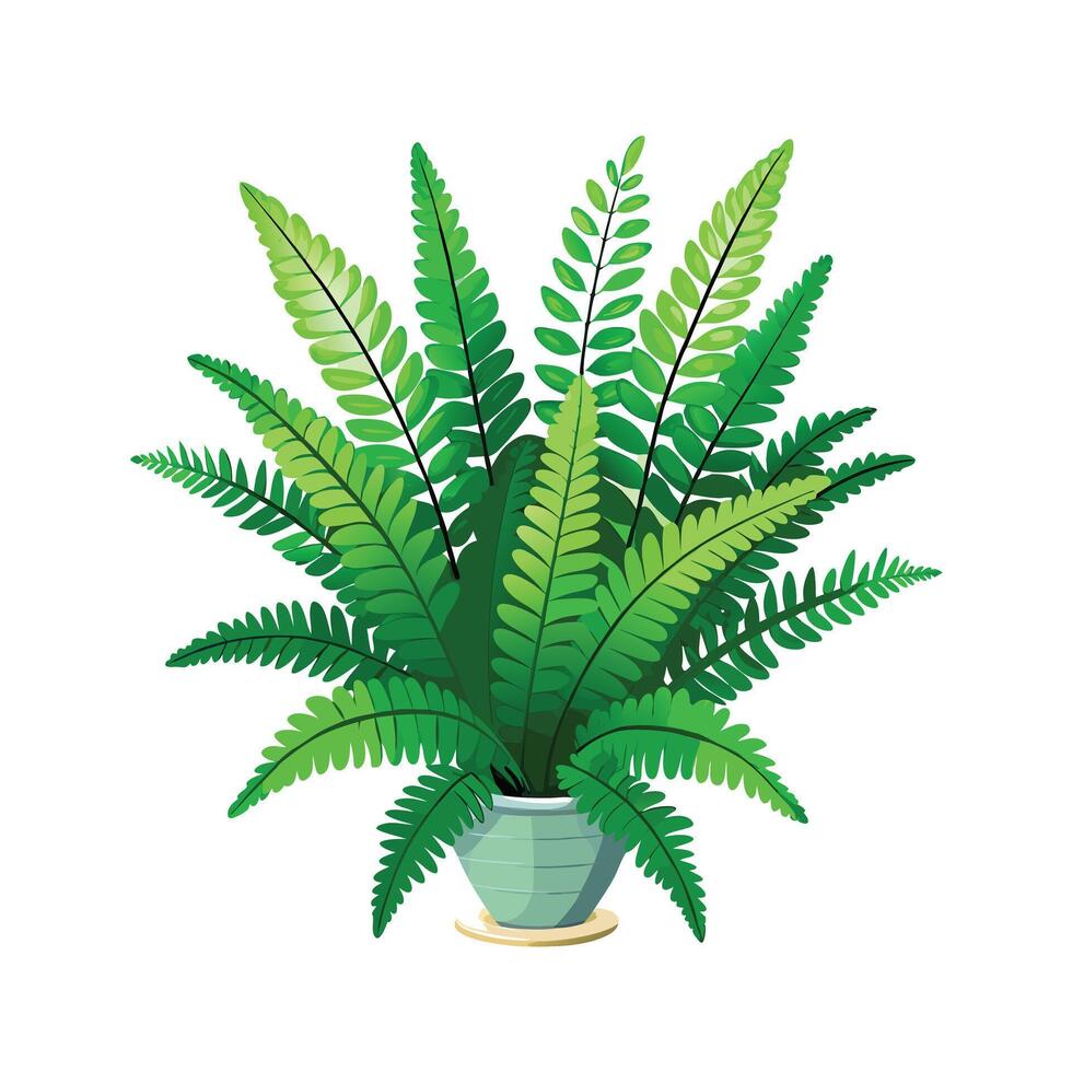 Beautiful Flowerpot Houseplant Illustration vector
