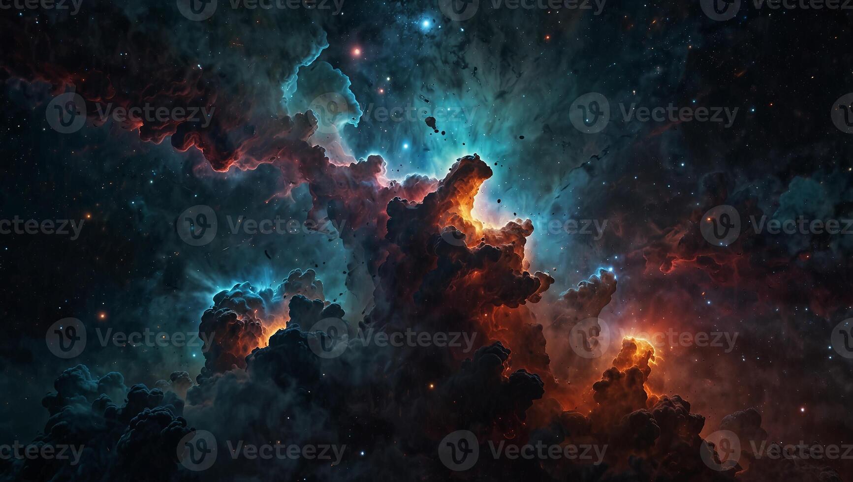Photography and filmmaking documenting the beauty of nebulas from an alien observation probe. photo