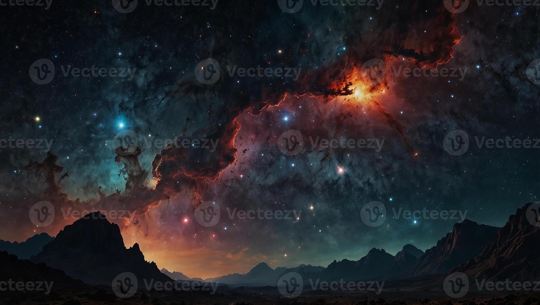 Photography and filmmaking documenting the beauty of nebulas from an alien observation probe. photo