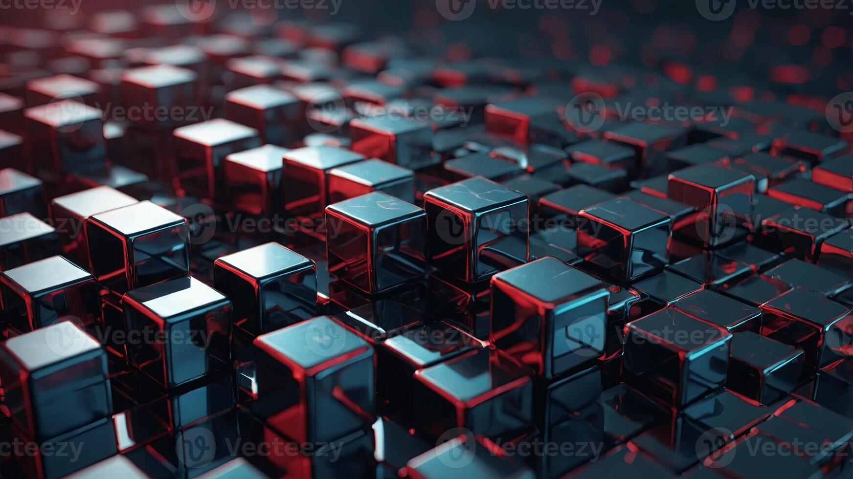 Abstract background design, geometric composition with cubes. photo