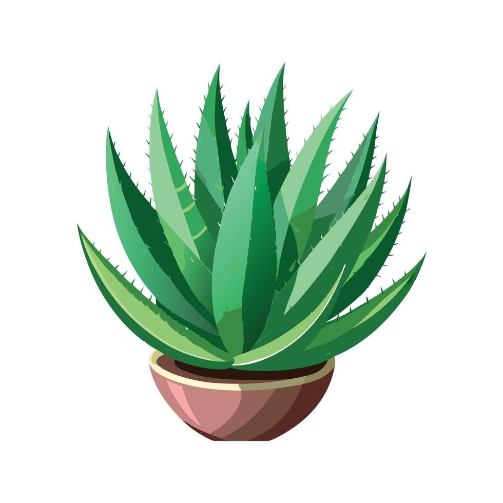 Beautiful Flowerpot Houseplant Illustration vector