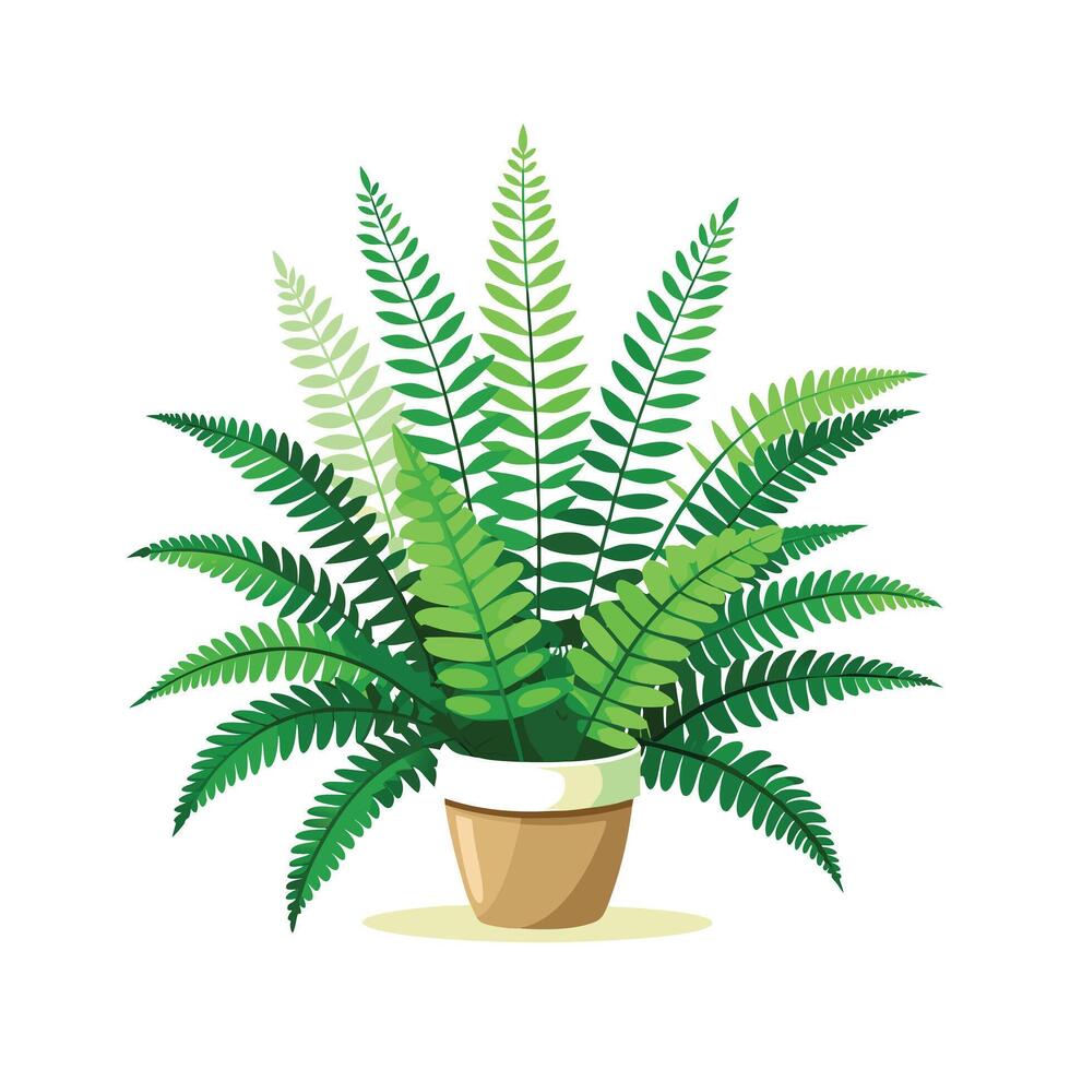 Beautiful Flowerpot Houseplant Illustration vector