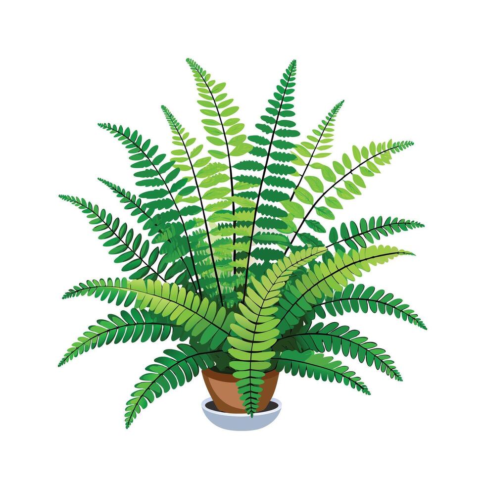 Beautiful Flowerpot Houseplant Illustration vector