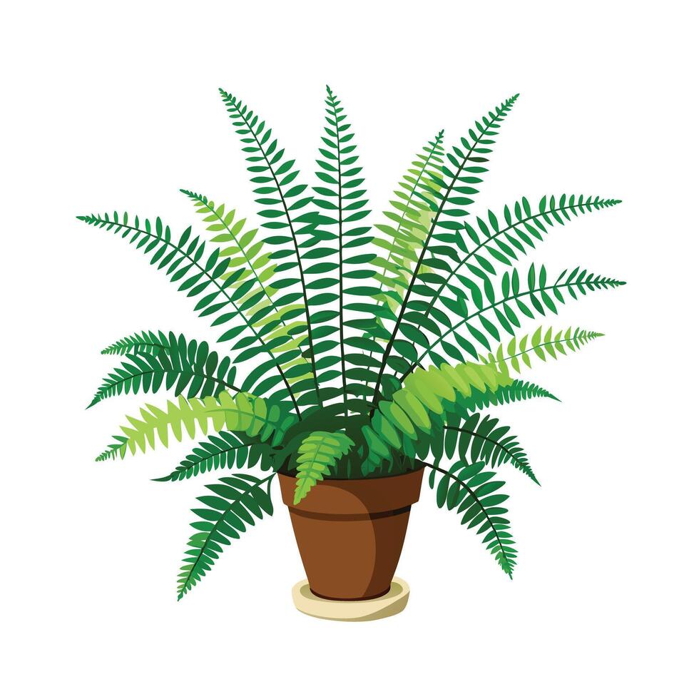Beautiful Flowerpot Houseplant Illustration vector
