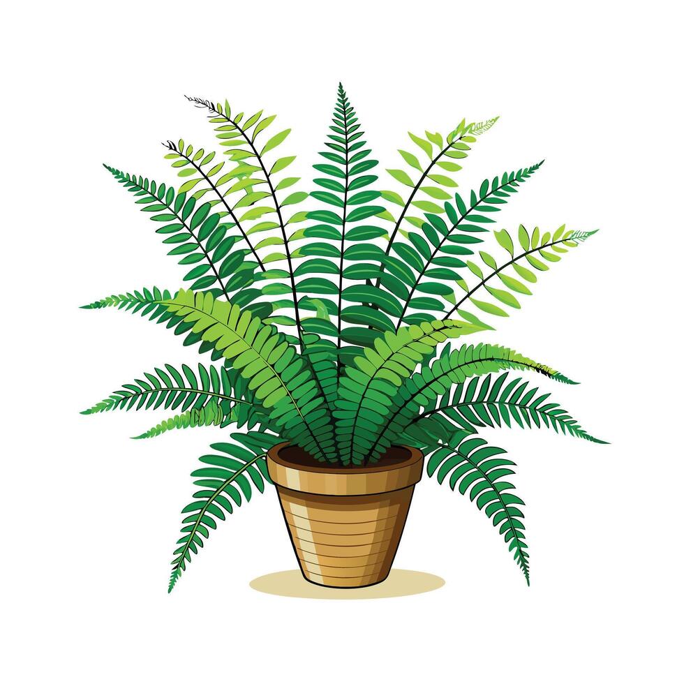 Beautiful Flowerpot Houseplant Illustration vector