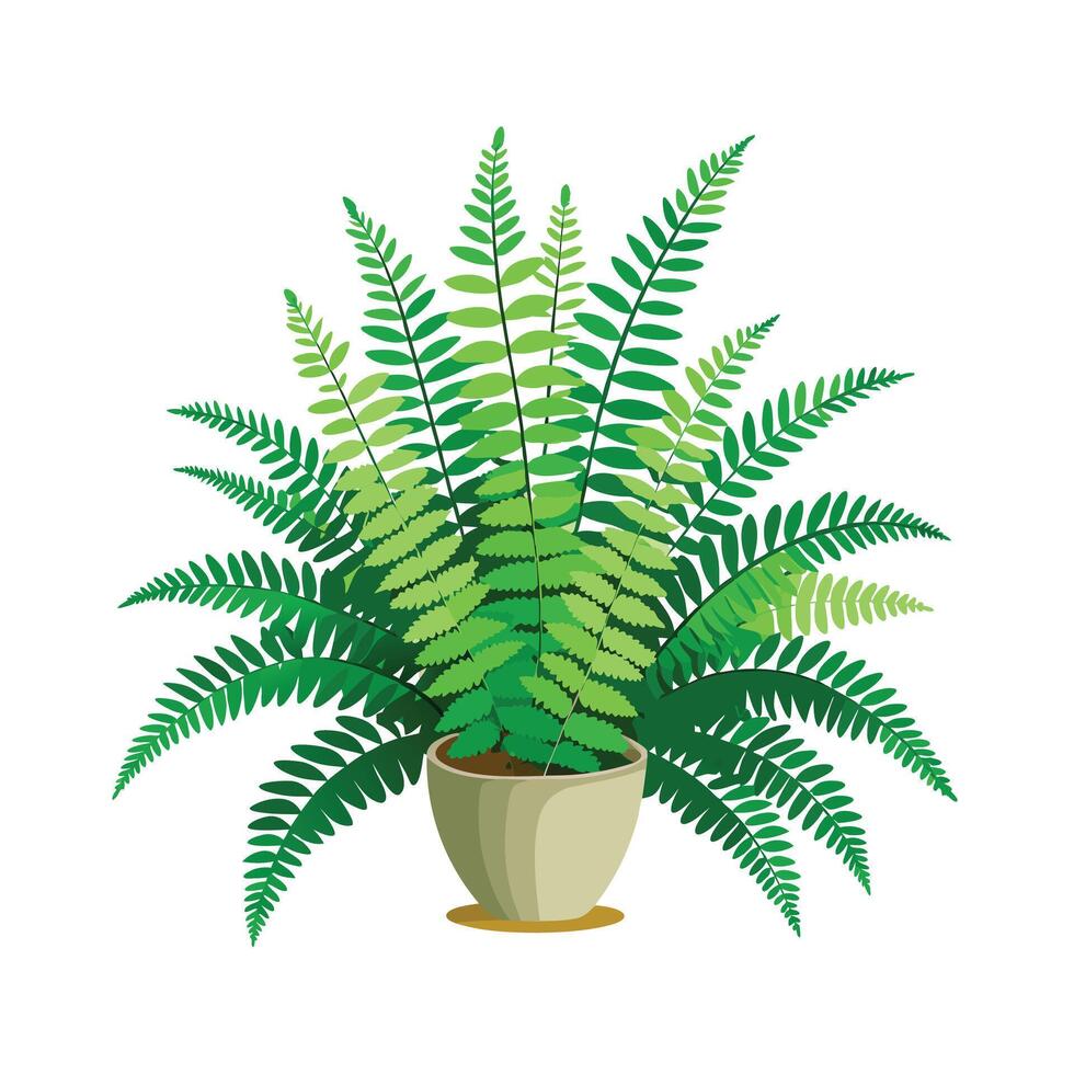Beautiful Flowerpot Houseplant Illustration vector