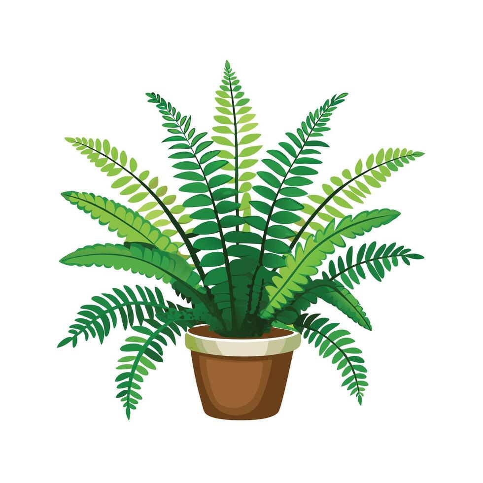Beautiful Flowerpot Houseplant Illustration vector