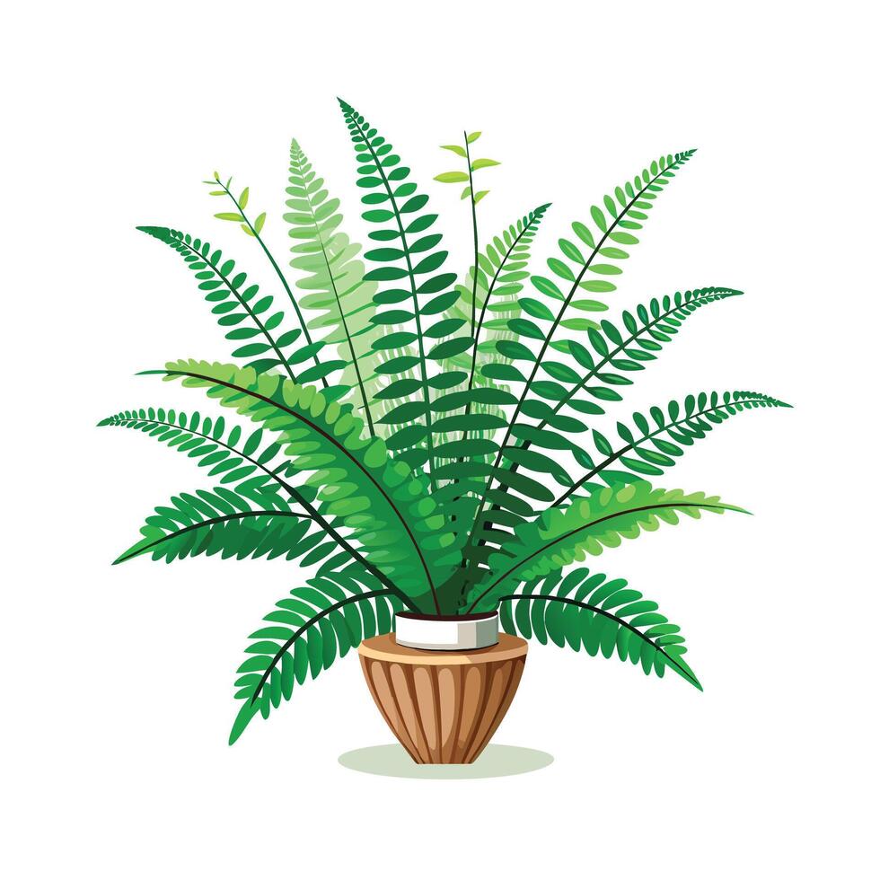 Beautiful Flowerpot Houseplant Illustration vector