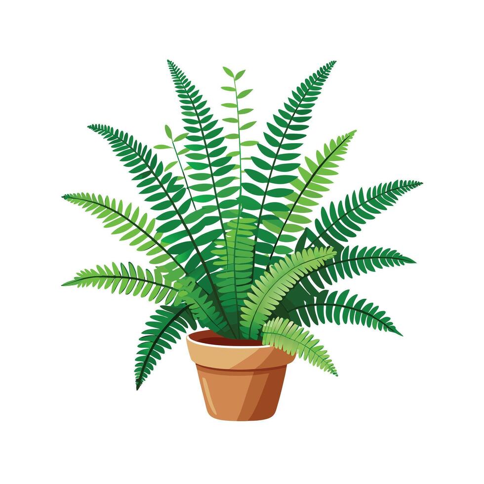 Beautiful Flowerpot Houseplant Illustration vector