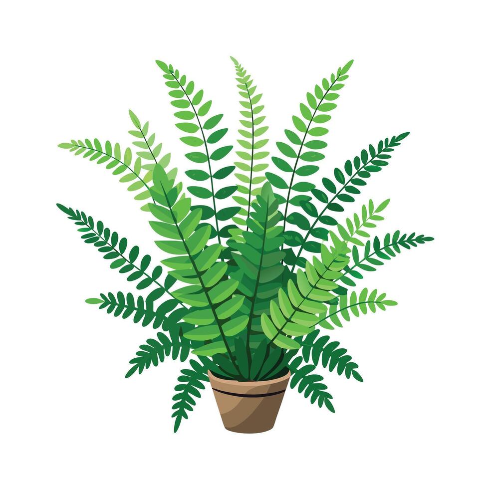 Beautiful Flowerpot Houseplant Illustration vector