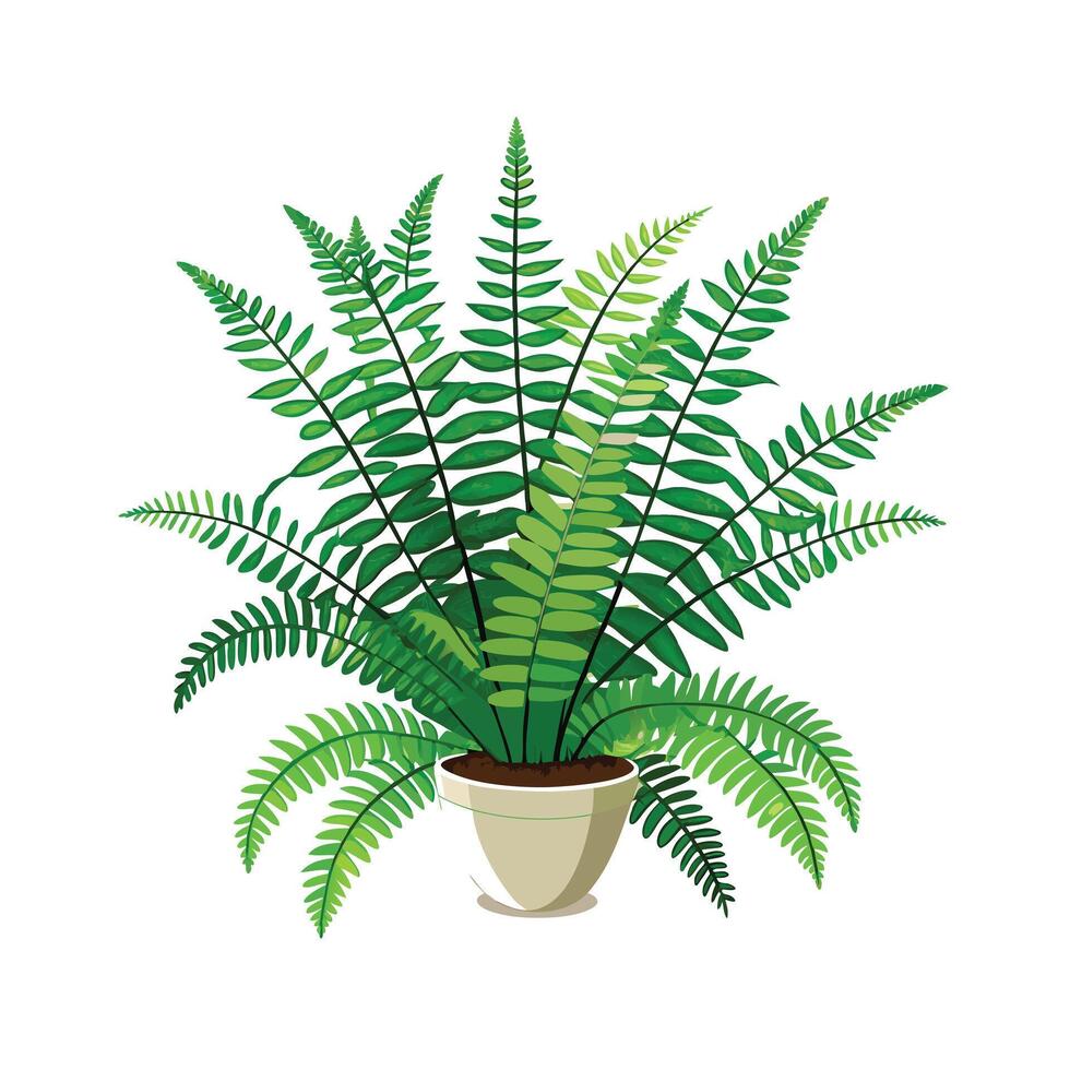 Beautiful Flowerpot Houseplant Illustration vector