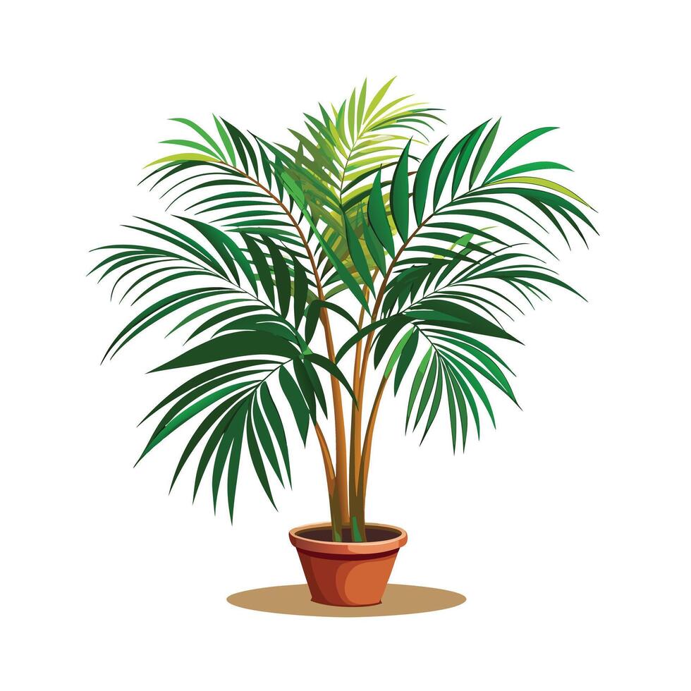 Beautiful Flowerpot Houseplant Illustration vector